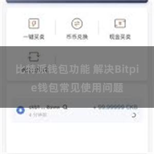 比特派钱包功能 解决Bitpie钱包常见使用问题