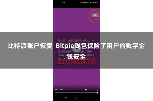 比特派账户恢复  Bitpie钱包保险了用户的数字金钱安全